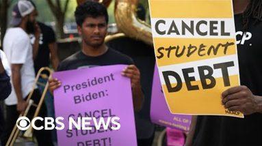 Cheers and jeers for Biden's student debt forgiveness program while White House turns to DACA