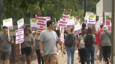 Teachers go on strike in Ohio's largest school district