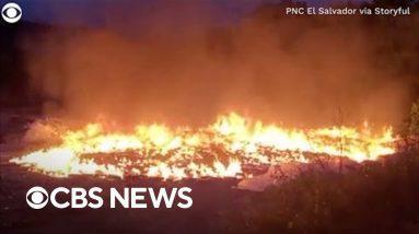 El Salvador authorities set fire to $91 million worth of cocaine