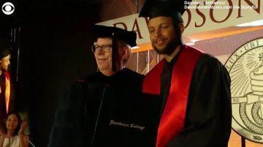 Steph Curry graduates at former college