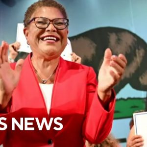 Karen Bass elected as first woman mayor of Los Angeles