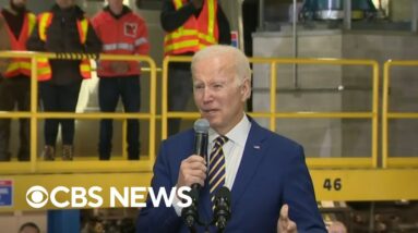 President Biden promotes work on major rail tunnel project
