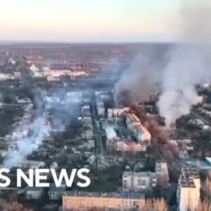 Rare view from front lines of war-torn Ukrainian city of Bakhmut