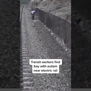 Transit workers save boy with autism who wandered onto train tracks #shorts