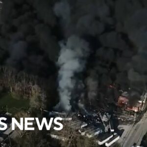 Residents evacuate after fire at Indiana recycling plant filled with plastics
