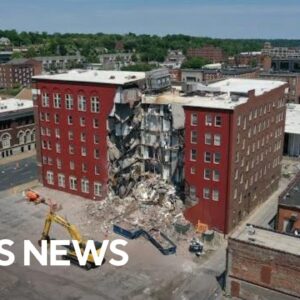 Watch Live: Davenport, Iowa, officials give update on partial building collapse | CBS News