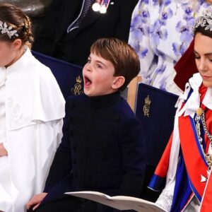 Prince Louis seen yawning, pointing during King Charles III's coronation