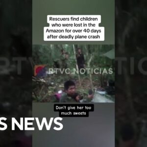 Footage shows kids found after plane crash and 40 days in Amazon #shorts