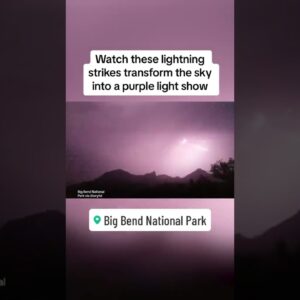 Lightning in Big Bend National Park turns night sky into light show #shorts