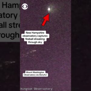 Meteor's streak through sky captured by New Hampshire observatory #shorts