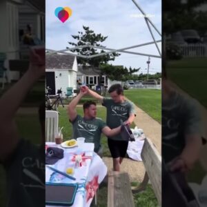 Little brother surprises sibling with twin outfit #shorts