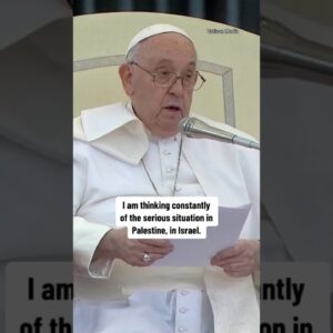 Pope Francis renews calls for release of hostages and aid to Gaza #shorts