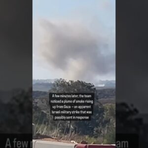 CBS News crew reports near Gaza border #shorts