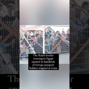 Rafah crossing opened to injured Palestinians, foreign passport holders trapped in Gaza #shorts