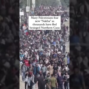 Palestinians fear new Nakba as thousands flee besieged Northern Gaza #shorts