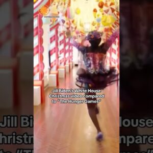 Jill Biden White House Christmas video compared to "The Hunger Games" #shorts