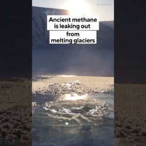 Ancient methane gas leaking from melting glaciers #shorts