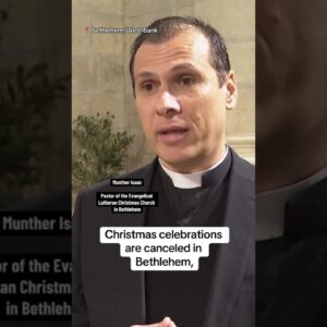Bethlehem church cancels Christmas celebrations in solidarity with Gaza #shorts
