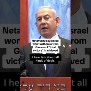Netanyahu says Israel won't withdraw from Gaza until "total victory" achieved #shorts