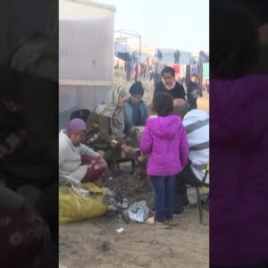 How a Palestinian family is surviving at a crowded Rafah refugee camp #shorts