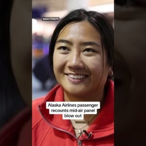 A passenger on Alaska Airlines flight 1282 recounts the experience after door panel blew out #shorts