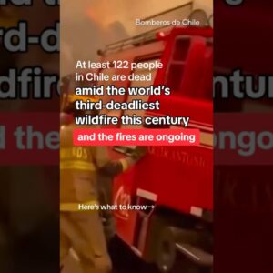 At least 122 dead as wildfires rage in Chile #shorts