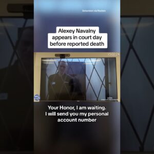 Alexey Navalny's court appearance the day before his suspected death #shorts