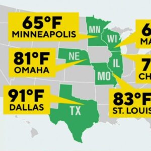 Wave of warm temperatures hits the U.S.