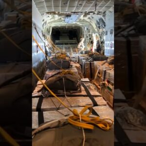 Inside a U.S. airdrop mission to rush food into Gaza #shorts