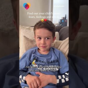 Mom asks son to finish her sentences to learn his feelings #shorts