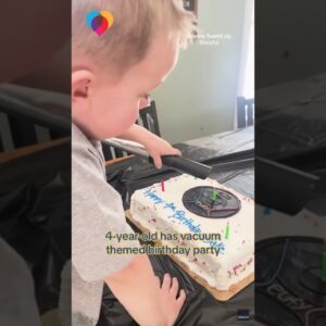 4-year-old has vacuum themed birthday party #shorts