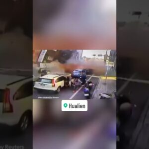 Taiwan earthquake causes multi-story building to collapse #shorts