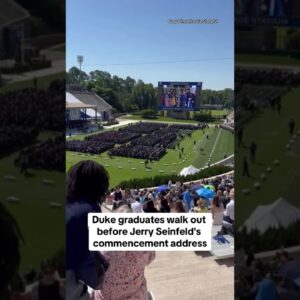 Duke grads walk out before Jerry Seinfeld's commencement address #shorts