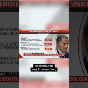 How Hunter Biden reacted in court to guilty verdict #shorts