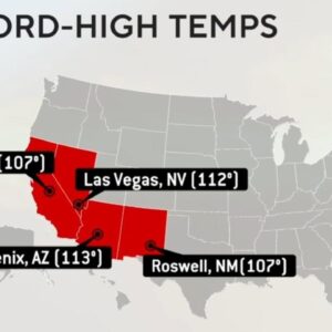 Triple-digit temperatures from heat dome prompting advisories for millions across Southwest