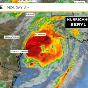 Beryl makes landfall in Texas as Category 1 hurricane