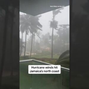 Hurricane winds hit Jamaica's north coast #shorts