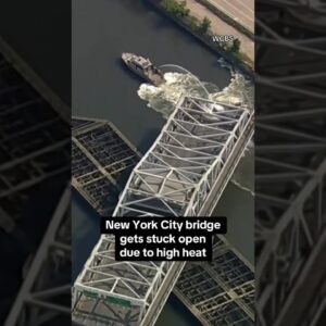 NYC bridge gets stuck open due to high heat #shorts
