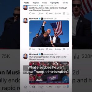 What does Elon Musk get out of backing Trump? #shorts