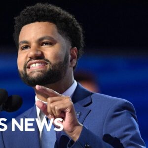 First Gen-Z member of Congress, Rep. Maxwell Frost, talks climate change at DNC