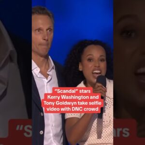 "Scandal" star Kerry Washington takes selfie video with DNC crowd #shorts