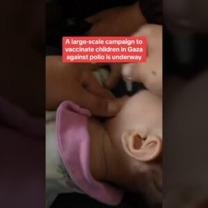 Large-scale campaign underway to vaccinate children in Gaza against polio #shorts