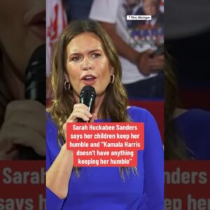 Sarah Huckabee Sanders criticizes Kamala Harris for not having biological children #shorts