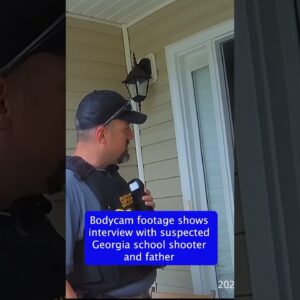 Bodycam footage shows police interview with suspected Georgia school shooter and father #shorts