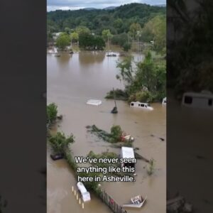 Asheville mayor talks about "unprecedented" damage caused by Helene #shorts