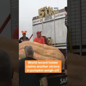 World record holder claims another victory with 2,471-pound pumpkin #shorts