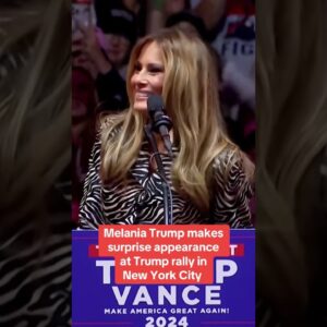 Melania Trump makes surprise appearance at Trump rally #shorts