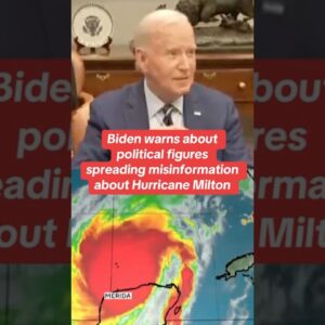 Biden warns about political figures spreading misinformation about Milton #shorts