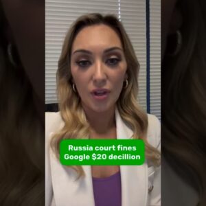 Russian court fines Google $20 decillion, more than the GDP of the world #shorts