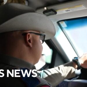 CBS News rides along with Texas sergeant at U.S.-Mexico border